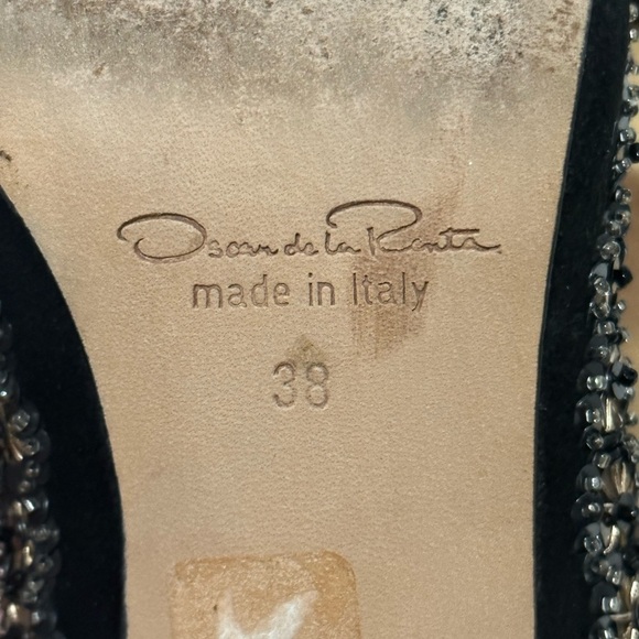 💎Oscar de la Renta Suede Heels with Embellishments - Women's Size 38💎 - Picture 11 of 16